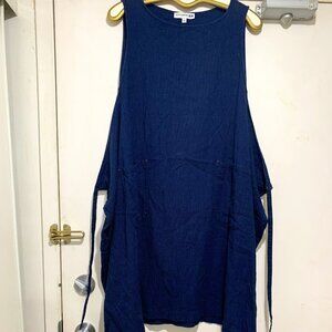 INES DE LA FRESSANGE PARIS LINEN BLEND MIDI DRESSES SIZE S